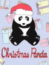 Card with written phrase - christmas panda