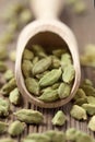 Cardamom green seeds superfood ayurveda spice in a