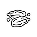 Black line icon for Cardamom, green and seeds Royalty Free Stock Photo