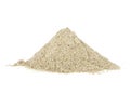 Cardamom powder isolated on white background. Ground cardamom spice