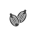 Cardamom seed vector icon