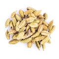 Cardamom seeds isolated on a white background Royalty Free Stock Photo