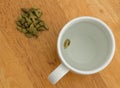 Cardamom tea in a white cup Royalty Free Stock Photo