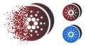 Damaged Pixelated Halftone Cardano Coins Icon