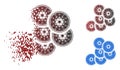 Moving Pixel Halftone Cardano Coins Icon