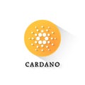 Cardano Crypto Currency Orange Circle Icon