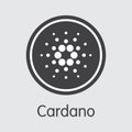 Cardano Crypto Currency - Vector Coin Image.