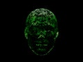 Cardano Crypto Face Head Cyborg Abstract Furistic Hologram Technology 3D Render