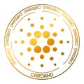 Cardano cryptocurrency vector symbol. Blockchain currency logo illustration