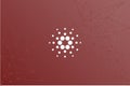 Cardano ADA cryptocurrency icon red network Royalty Free Stock Photo