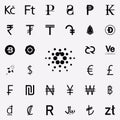 cardano icon. Crepto currency icons universal set for web and mobile