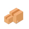 Cardboard box. Delivery and packaging. Transport, delivery. Flat style Royalty Free Stock Photo