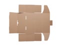 Cardboard box die-line die-cut mock up template, cut out Royalty Free Stock Photo