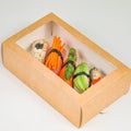 Assorted Veggies Packed in Cardboard Box Royalty Free Stock Photo