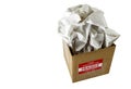 Cardboard box fragile shipping isolated