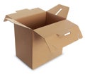 Cardboard box with handle