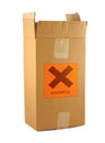 Cardboard box with harmful content #2 Royalty Free Stock Photo
