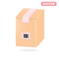 Cardboard box icon, vector illustration Royalty Free Stock Photo