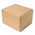 Cardboard Box Isolated on White Background Royalty Free Stock Photo