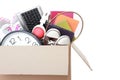 Cardboard box. moving day concept Royalty Free Stock Photo