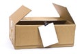 Cardboard box with note Royalty Free Stock Photo