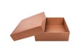 Cardboard box with an open lid. Close-up. Royalty Free Stock Photo