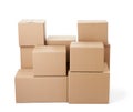 Cardboard box package moving transportation delivery stack