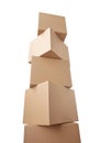 Cardboard box package moving transportation delivery stack