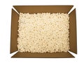 Cardboard Box With Packing Peanuts Royalty Free Stock Photo