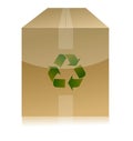 Cardboard box with recycle symbol Royalty Free Stock Photo