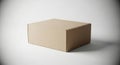 Plain Cardboard Box on White Background Royalty Free Stock Photo