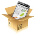 Cardboard Box with Smart Phone