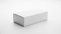 Cardboard box with a smooth matte white surface in a minimalis Royalty Free Stock Photo