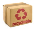 Cardboard box with symbol #2 Royalty Free Stock Photo