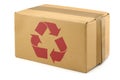 Cardboard box with symbol Royalty Free Stock Photo