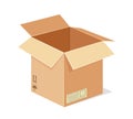 Cardboard box vector concept Royalty Free Stock Photo