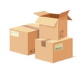 Cardboard box vector concept Royalty Free Stock Photo