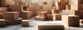 Cardboard box warehouse mockup for inventory and supply chain management solutions, Ai generative