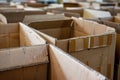 Cardboard boxes forming a maze, symbolizing complex logistics and distribution Royalty Free Stock Photo