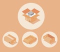 cardboard boxes icons Royalty Free Stock Photo