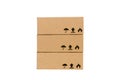 Cardboard boxes isolated on a white background