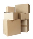 Cardboard boxes stack package