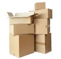 Cardboard boxes stack package