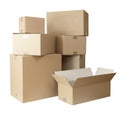 Cardboard boxes stack package