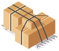 Cardboard Boxes, Carton Container Vector Image