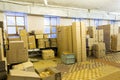 Cardboard boxes in warehouse Royalty Free Stock Photo