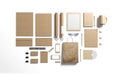 Cardboard branding elements to replace your design Royalty Free Stock Photo