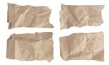 Cardboard collection on transparent background. PNG file.