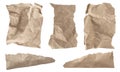 Cardboard collection on transparent background. PNG file.