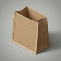 Cardboard container with a textured surface and open top. Brown color with visible Royalty Free Stock Photo